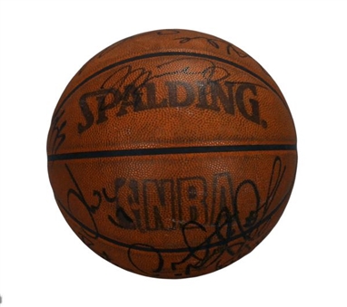 1997-98 NBA Champion Chicago Bulls Team-Signed  Basketball (15 Signatures including Jordan and Pippen)